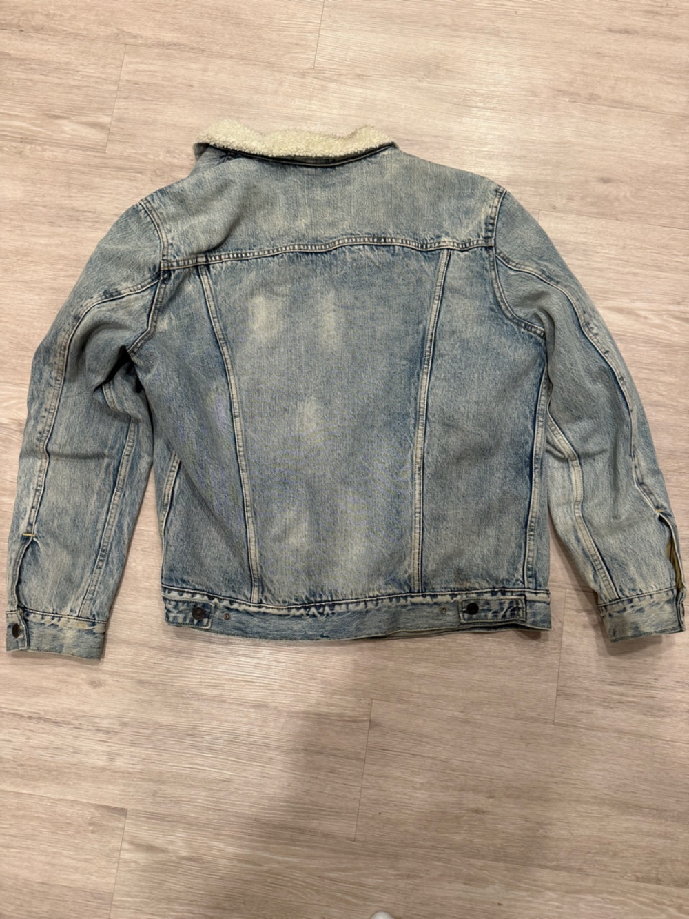 Levi’s Denim Fleece Jacket Large - Picture 2 of 5